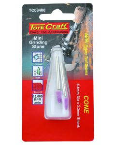 Tork Craft Mini Grinding Stone Cone 6.4mm x 3.2mm Shank TC08408