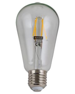 Eurolux 4W Warm White E27 LED Filament Pear Lamp G973