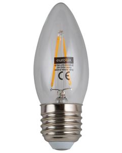 Eurolux 2W Warm White E27 LED Filament Candle Lamp G793