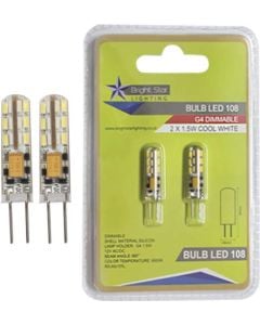 Bright Star 1.5W Cool Daylight G4 LED Lamps - 2 Pack 108