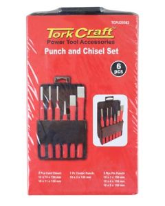 Tork Craft 6 Piece Punch & Chisel Set TCPU20302