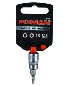 Fixman 1/4" Drive Dr. Bit Torx Socket T15 J0808