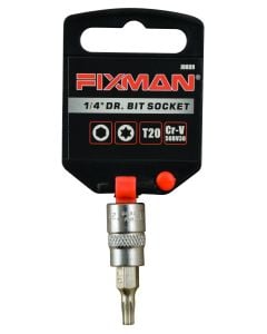 Fixman 1/4" Drive Dr. Bit Torx Socket T20 J0809
