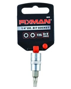 Fixman 1/4" Drive Dr. Bit Torx Socket T25 J0810