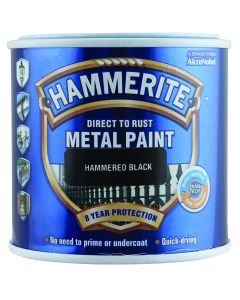Hammerite Direct To Rust Metal Paint Hammered Black 250ml 5147471