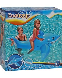 Bestway Inflatable Great White Shark Ride-On 1830 x 1020mm 41032