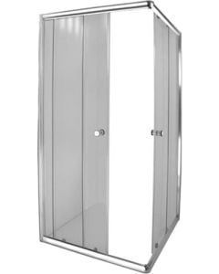 Aqua Lux Bright Chrome Corner Entry Shower Door 880 x 1850mm 205534