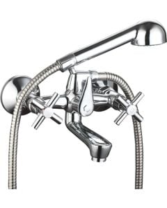 Icon Red Chrome Plated Scorpio Bath Mixer With Hand Shower SCO1