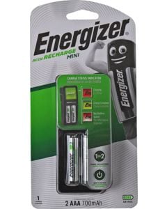 Energizer Mini Charger With 2 Recharge AAA Batteries E300701400