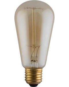 Eurolux 40W Amber E27 Carbon Filament Pear Lamp G783A