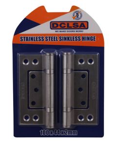 DCLSA Stainless Steel Sinkless Hinge 100 x 44 x 22mm - 2 Pack V090/69