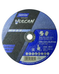 Norton Vulvan Inox Steel Cutting Disc 230 x 3 x 22.23mm 66252925450