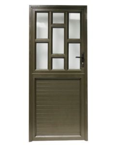 IBuild Top Staggered With Solid Bottom Aluminium Stable Door 900 x 2100mm SSDD921BLHOI