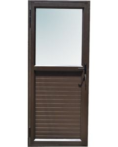 IBuild Bronze Top Glass With Solid Bottom Aluminium Door 890 x 2090mm KPSD921BLHOI