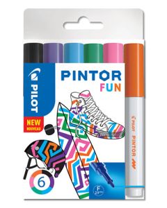 Pilot 6 Piece Pintor Fun Fine Paint Markers SW-PT-F/M-FN-W6