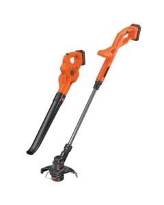 Black+Decker 18V Lithium-Ion Cordless String Trimmer & Blower Twin Pack ST1823GWC18-QW