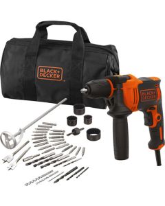 Black+Decker Hammer Drill 710W With 32 Accessories & Soft Storage Bag BEH710SA40