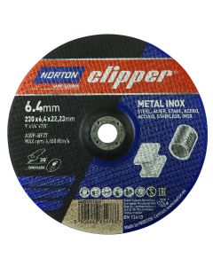 Norton Clipper Inox Steel Cutting Disc 230 x 6.4 x 22.23mm 66253371522
