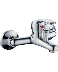 Icon Red Chrome Plated Pisces II Bath Mixer With Hand Shower PS1