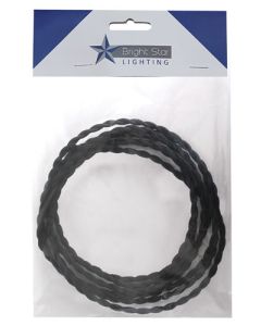 Bright Star Black 2-Core Twisted Cord Pendant Wire 3m 062-3M