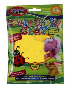 Crazy Crafts Yellow Craft Clay 50g C50YE
