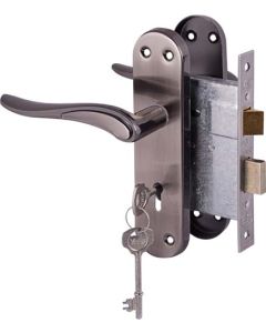 Yale Matte Coffee Dolce Lever Handle On Backplate 3 Lever Lockset 22-A106-3L-7501