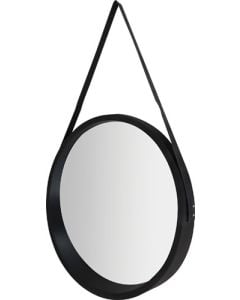 Home Quip Black Porthole Mirror With Strap 500 x 500mm MQ8828
