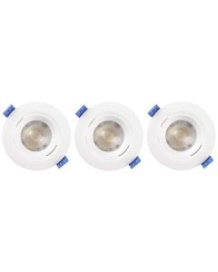 Eurolux 5W Cool White Round LED Downlight - 3 Pack D157CW