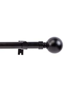 Décor Depot Single Black Ball Expanding Curtain Rod 22-25mm x 1.5-2.8m DT1641528