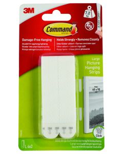 3M Command Large White Picture Hanging Strips - 4 Pack 17206