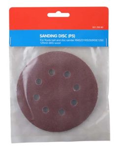 Ryobi 80 Grit Sanding Disc 125mm 50125080