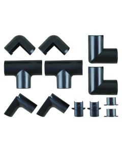 Black D-Line Clip Over Trunking Accessory 20 x 10mm CLOAP2010B