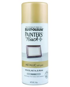 Rust-Oleum Painter's Touch Plus Metallic Spray Paint Soft Gold 312g 300416