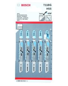 Bosch Basic Metal Jigsaw Blades - 5 Pack 2608631012