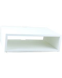 Castle Timbers White MDF Cube Floating Shelf With Media Groove 482mm