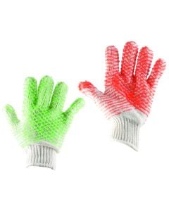 Centurion Red/Green Criss Cross Cotton Gloves P786