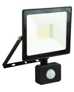 Eurolux Black LED Floodlight With Day/Night Sensor 30W FS304BP