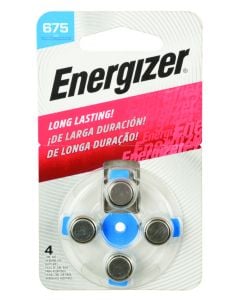 Energizer Blue AZ675 Hearing Aid Battery - 4 Pack E303814400