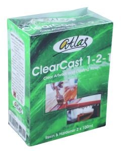 Atlas ClearCast 1-2-1 Clear Artwork And Casting Resin 2 x 100ml 2039CCAST200