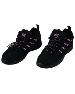 DOT Black and Pink Lily Ladies Safety Shoes - Size 8