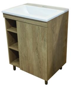 Luximo Latino Madura Oak Floor Cabinet and Basin Combo C0000493 