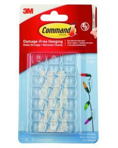 3M Command Clear Decorating Clips With Clear Strips 17026CLR