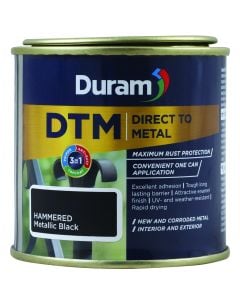 Duram DTM Metal Black Metal Primer 3in1 Hammered 250ml 53-90-0.25