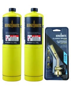 BernZomatic Kit Blowtorch Pencil Flame Torch With 2 Cylinders Combo BERKI