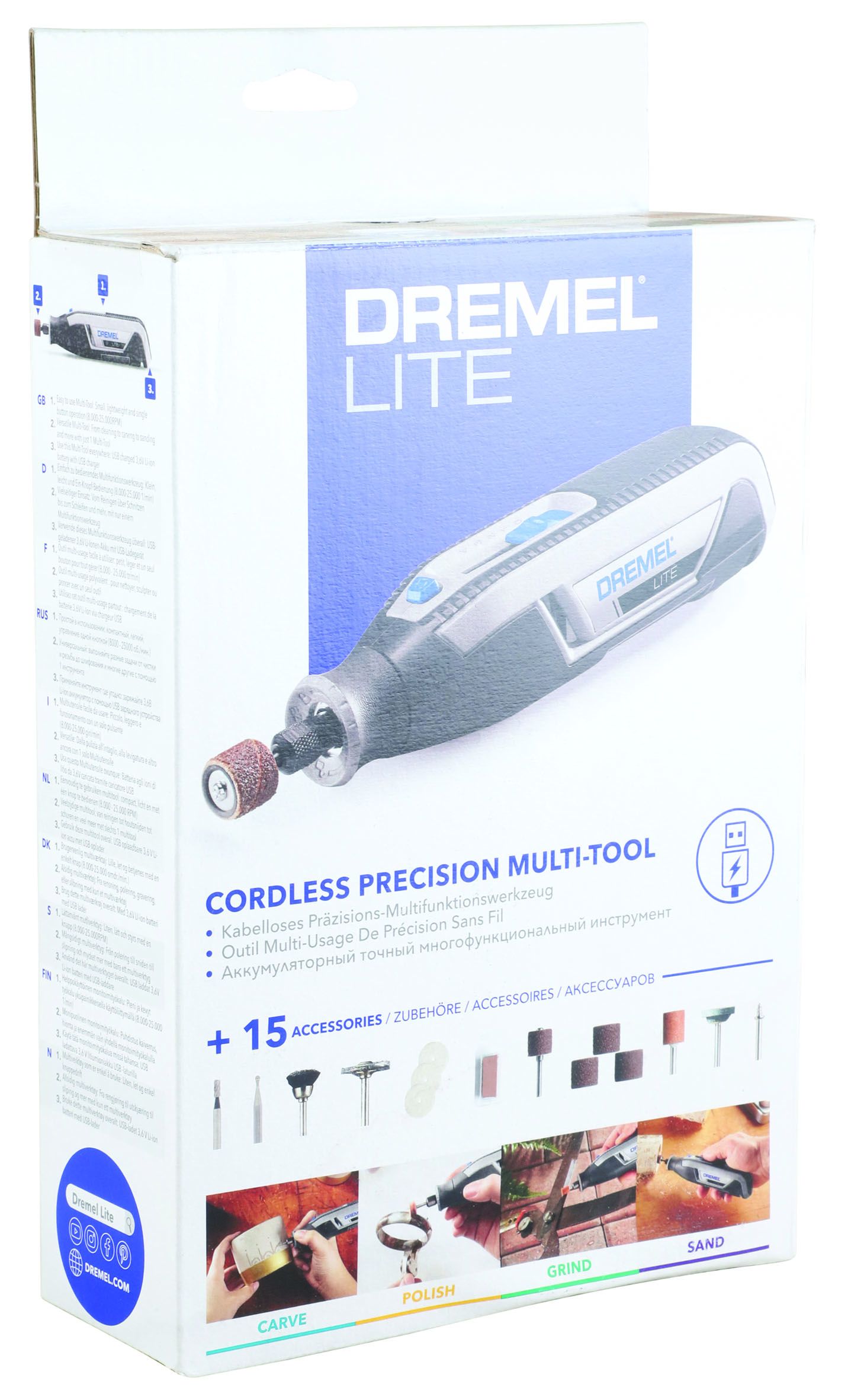 DREMEL 7760-15 Lite cordless multi-tool + 15 accessories - DREMEL